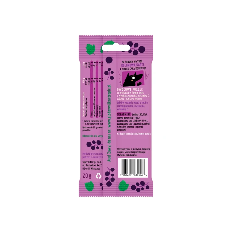 Głodny Wilk na Tropie | Owocowe puzzle czarna porzeczka | 20 g-2.webp