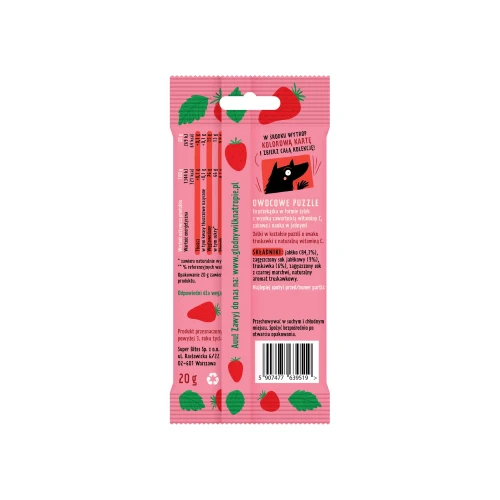 Głodny Wilk na Tropie | Owocowe puzzle truskawka | 20 g-2.webp