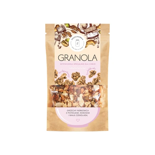 Orzechownia | Granola orzechy nerkowca z pistacjami, kokosem i białą czekoladą | 320 g-1.webp