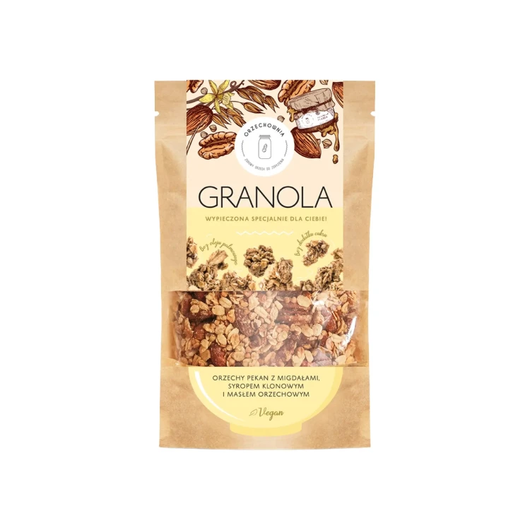 Orzechownia | Granola orzechy pekan z migdałami, syropem klonowym i masłem orzechowym | 320 g-1.webp